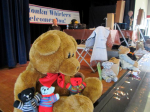 The bears spent the afternoon on the stage watching the dancers having fun and enjoying Mike's great choreography and Ray's cueing.