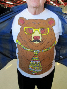 Caller Mike Driscoll's attire was "beary" nice!  Thanks, Sandy!