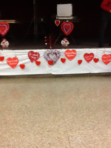 Even the stage is prepared for the night!