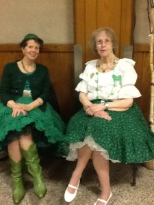 Deb Hollimon and Jan Facklam Looking Rather Green!  (Check out those boots!)