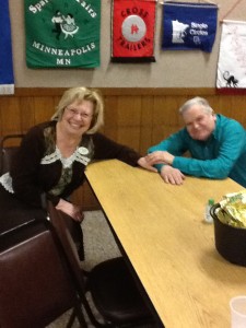 Kathleen Billings and Jim Howg smiling for the I-Pad!