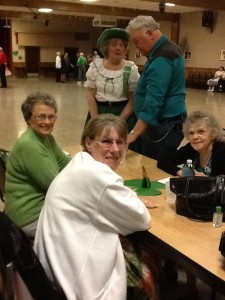 Betty Kubicek, Emmillee Dennison, and Jean Garvie gearing up for an active night!