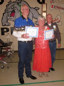 Gary and Gwen received their "Live Lively" awards!