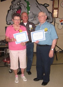 Jane and Harold received their "Live Lively" awards!