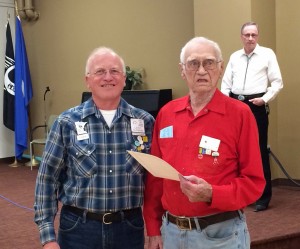 Earl received his "Live Lively" Nonagenarian award!