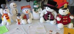 Snowmen everywhere greeted over nine square of dancers.