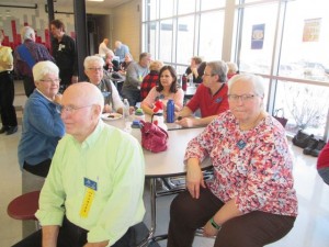 Smiles everywhere--okay, Babara is hiding her smile!