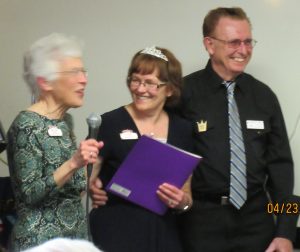 Ar-Dale Dancers outgoing Queen Bonnie with Queen Beth and King Andy!