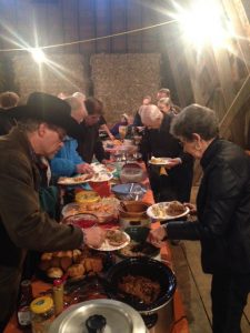 Scrumptious food stretched over several tables!