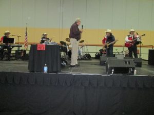 The Ghost Riders Band from California has been featured at 14 national square dance conventions and provided live music Thursday, Friday and Saturday nights in the mainstream hall. A different caller sang/called with them every five minutes. 