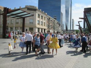 The parade was followed by a two-hour dance on the plaza and the adjoining park.