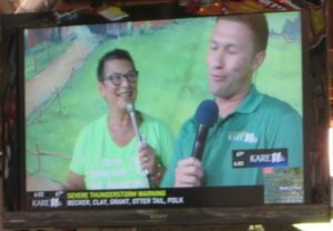 Caller Jane Simpson and KARE 11 Anchor Zachary Lashway.