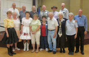 Visiting dancers with Caller Tom Allen.