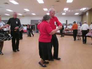 Round dancing (Judy and Floyd Engelhardt, USDA Plains Region Vice Presidents).